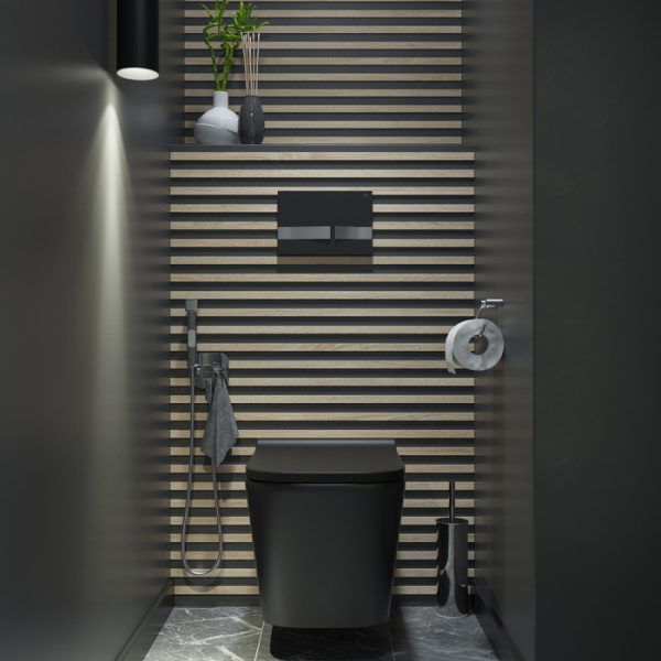 Клавиша смыва универсальная 006 IDDIS Unifix (UNI06BCi77), черная