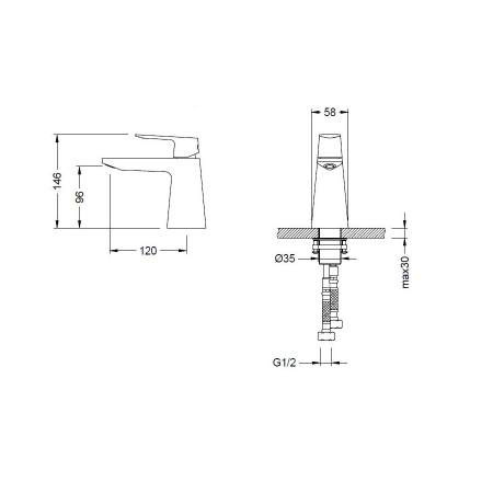 Смеситель для раковины Zeegres Z.MILANO (39003001)