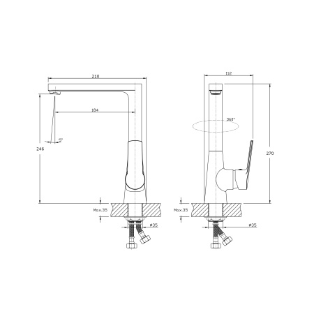 Смеситель для кухни RUSH Balearic (BA3935-23)