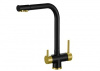 Смеситель для кухни с подключением к фильтру ZORG Sanitary (ZR 348 YF BLACK BRONZE) черный/бронза
