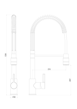 Смеситель для кухни  FLORENTINA ОРИОН FL (313.30H.1223.910), хром