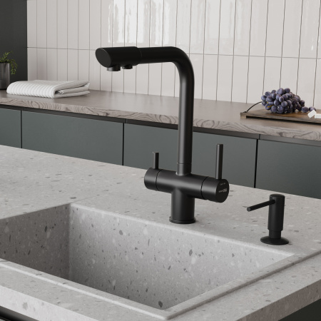 Смеситель для кухни под фильтр WasserKRAFT Kitchen (A8367), черный