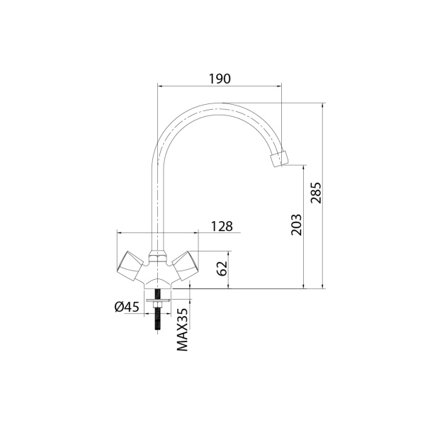Смеситель для кухни MILARDO Tring (TRISB0JM05)