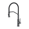 Смеситель для кухни OMOIKIRI Makkari 2 (4994497) с подключением к фильтру и выдвижной лейкой, вороненая сталь
