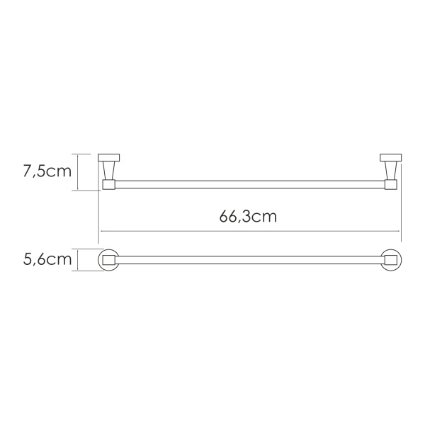 Держатель полотенец одинарный WasserKRAFT  Isen (K-4030)