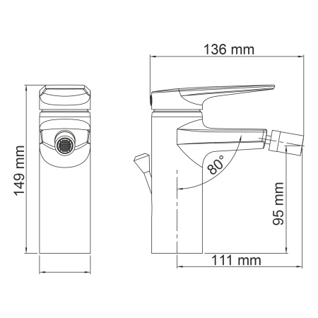 Смеситель для биде WasserKRAFT Lopau (3206)