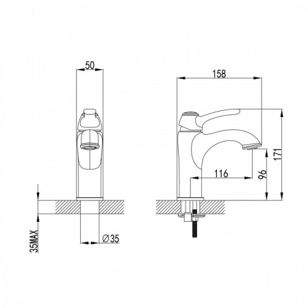 Смеситель для умывальника IDDIS Oldie (OLDYG00i01), золото
