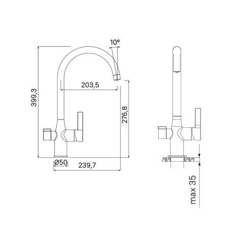 Смеситель для кухни IDDIS Pure (PURBLFJi05) черный Смеситель для кухни IDDIS Pure (PURBLFJi05) черный
