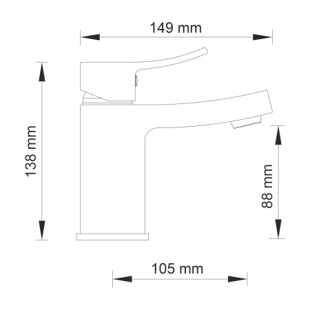 Смеситель для умывальника WasserKRAFT Exter (1603), светлая бронза