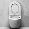 Подвесной безободковый унитаз ABELSBERG Arcade Ceramic (ARC60801WH) TornadoFlush и ультратонким сиденьем OneClick