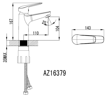 Смеситель для раковины (умывальника) IDDIS серия Torr (TORSB00i01)