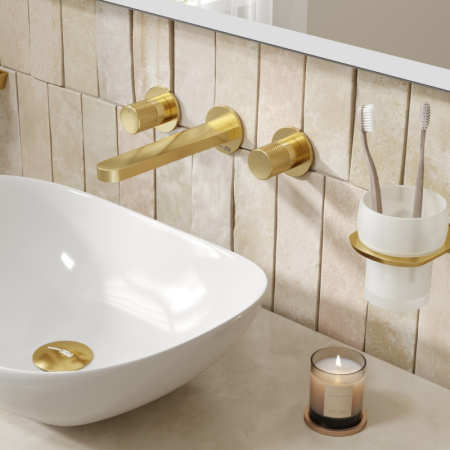 Встраиваемый смеситель для раковины WasserKRAFT Schunter (8245) матовое золото