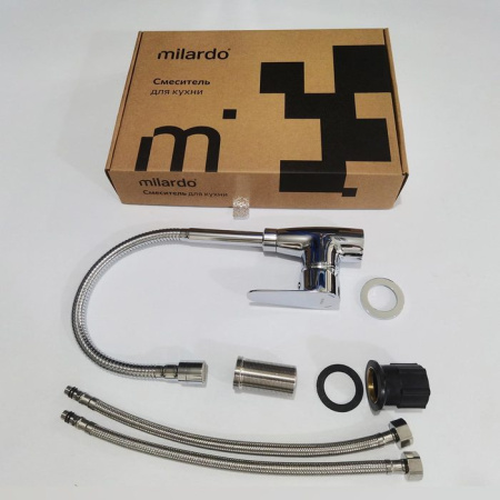 Смеситель для кухни с гибким изливом и душевой насадкой Milardo Meal (M07SB2FM05)