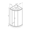 Душевая кабина 90х90 см  Am.Pm Gem (W90C-401-090BT) черная