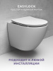 Подвесной безободковый унитаз ABELSBERG Arcade Ceramic (ARC60801WH) TornadoFlush и ультратонким сиденьем OneClick