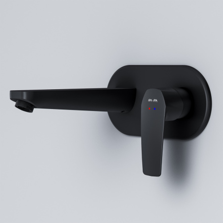 Смеситель для раковины, монтируемый в стену Am.Pm Gem (F90A72222) черный