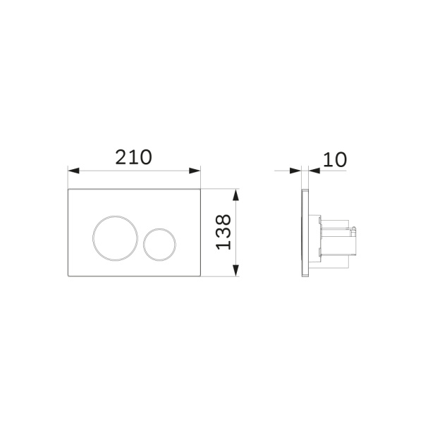 Клавиша для инсталляции Am.Pm Pro L (I049001) белая