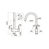 Смеситель для кухни OMOIKIRI Yamada-P (4974337) с подключением к фильтру, платина