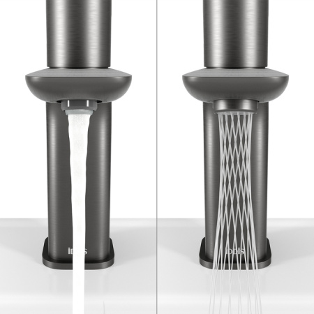 Смеситель для раковины IDDIS Slide (SLIGMBTi01), черный графит