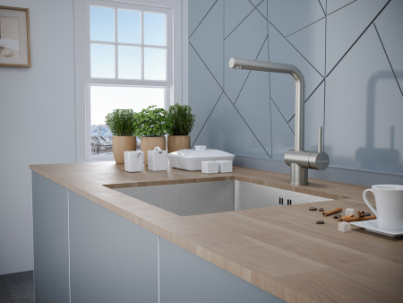 Смеситель для кухни PAULMARK SPRING (Sp212067-BS), брашированная сталь