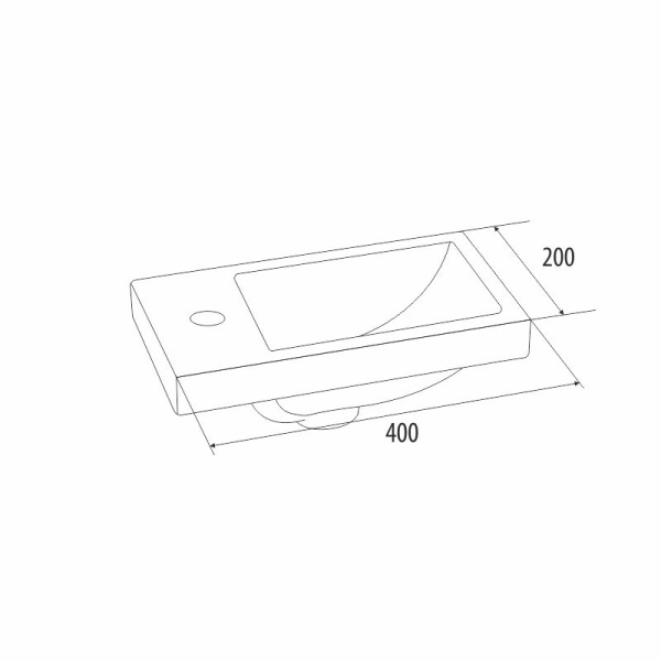 Тумба под раковину, подвесная, белая, 40 см, IDDIS Torr (TOR40W1i95)