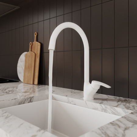 Смеситель для кухни Milardo Rora (RORWT0JM05), белый