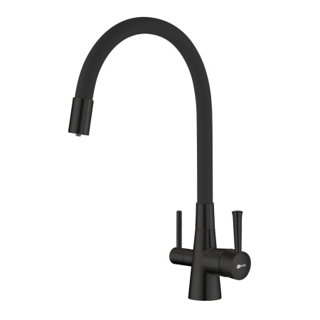 Смеситель для кухни LEMARK Comfort (LM3075BL) с подключением к фильтру, черный