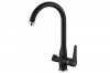 Смеситель для кухни с подключением к фильтру ZORG Steel Hammer (SH 910 BLACK CR) черный/хром
