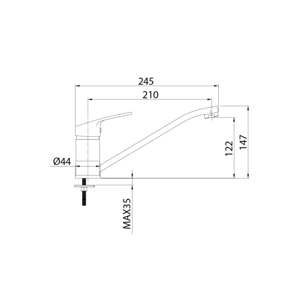 Смеситель для кухни MILARDO Meal (M06SB00M05)
