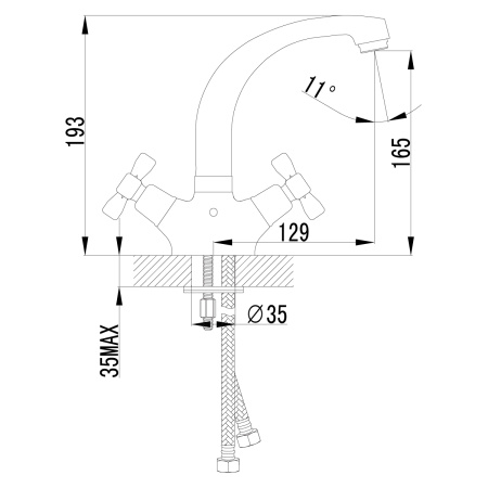 Смеситель для умывальника LEMARK серия Benefit LM2507C