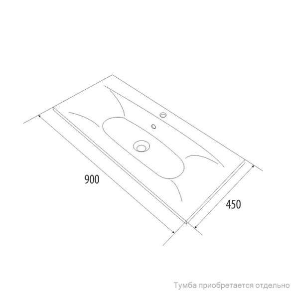 Умывальник мебельный 90 cм IDDIS Optima Home (0029000i28), белый Умывальник мебельный 90 cм IDDIS Optima Home (0029000i28), белый