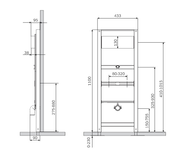 Инсталляция для писсуара Am.Pm (I022701)