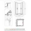 Душевое ограждение 90х90 см Damixa Skyline Square(DX35WG-403-090MT) без поддона