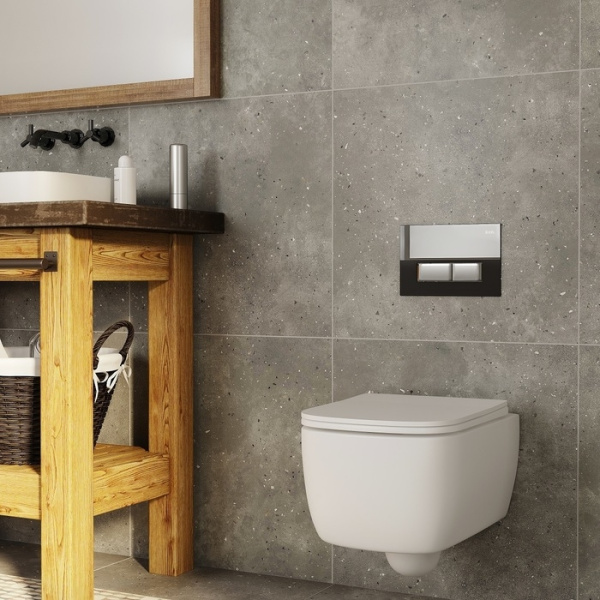 Клавиша смыва IDDIS Uniglass (UNG10GBi77), черная