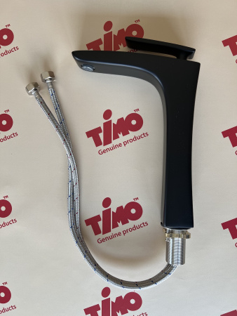 Смеситель для накладной раковины Timo Helmi (4011/03F) черный