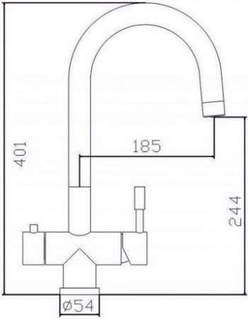 Смеситель для кухни под фильтр, ZORG серия GRANTIS (SZR-1339 F-A)