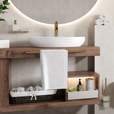 Смеситель для накладной раковины WasserKRAFT Sauer (7103H) золото глянец