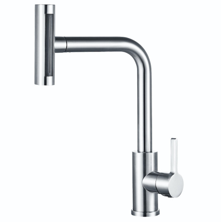 Смеситель для кухни ZORG Steel Hammer (SH 093 CR) с выдвижным изливом