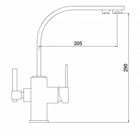 Смеситель для кухни под фильтр ZORG ZR 332 YF SATIN