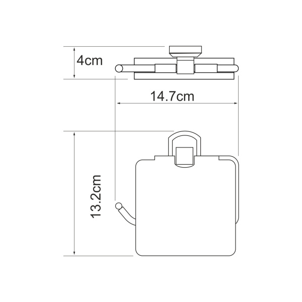 Держатель туалетной бумаги с крышкой WasserKRAFT  Oder (K-3025)