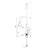 Смеситель для кухни с гибким изливом Milardo Meal (M01SB2FM05)
