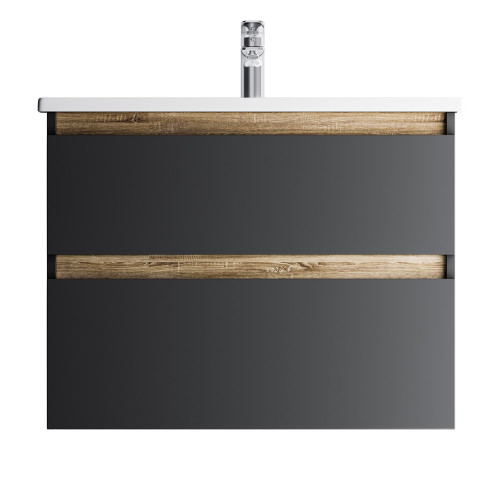 Тумба под раковину 80 см, подвесная, Am.Pm X-Joy (M85AFHX0802BM) черная