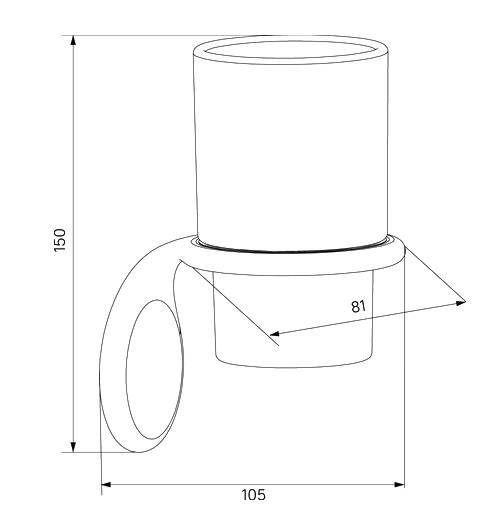 Подстаканник одинарный IDDIS Oldie (OLDBRC1i45) бронза