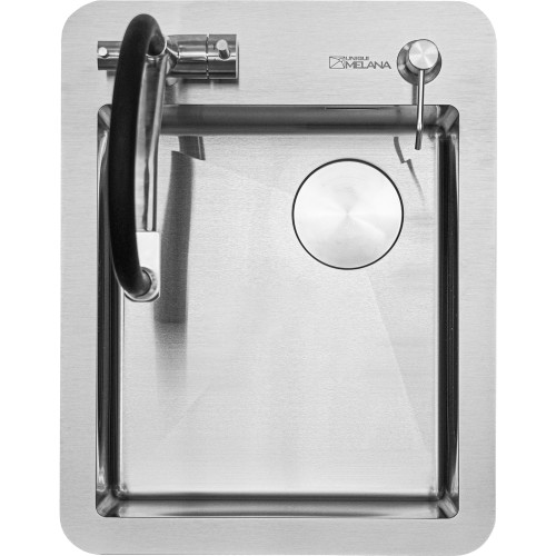 Мойка кухонная врезная 42х54 см MELANA Profline (MLN-R4254HK) с дозатором