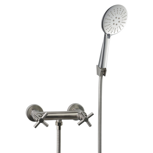 Смеситель для душа AQUEDUC (345715) без излива, с  ручной лейкой, сталь