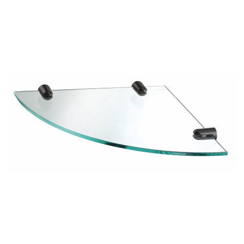 Полка стеклянная угловая WasserKRAFT (533GM) оружейная сталь