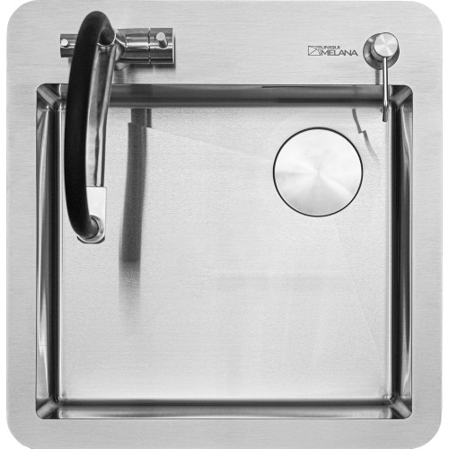 Мойка кухонная врезная 52х54 см MELANA Profline (MLN-R5254HK) с дозатором