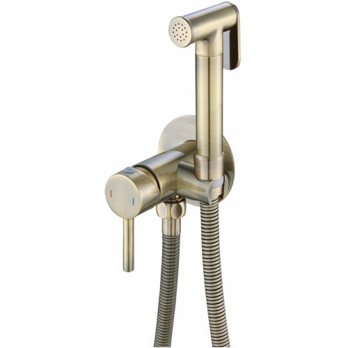 Смеситель для биде Haiba (HB5511-4) с гигиеническим душем, бронзовый