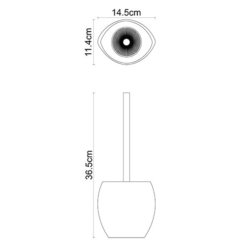 Щетка для унитаза WasserKRAFT Eider (K-33327) серая