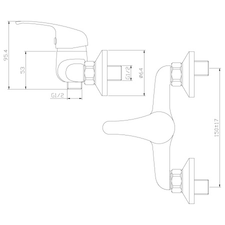 Смеситель для душа ROSSINKA Silvermix Серия Y (Y35-41)